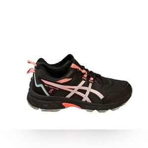 Asics Black and Pink Women's Shoes